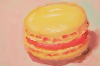 Oil painting illustration of a macaron confectionery dessert sweets.