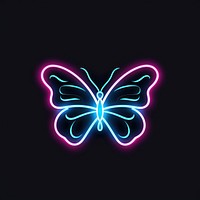 Line neon of butterfly icon astronomy outdoors nature.