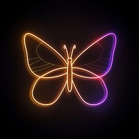 Line neon of butterfly icon chandelier astronomy lighting.