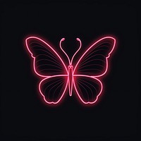Line neon of butterfly icon chandelier fireworks light.