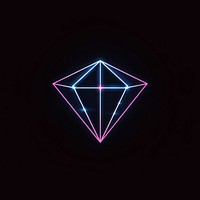 Line neon of diamond icon astronomy triangle outdoors.