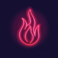Line neon of fire icon astronomy lighting outdoors.