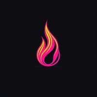 Line neon of fire icon astronomy outdoors nature.