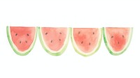 Watermelons as divider watercolor produce diaper fruit.