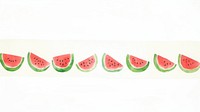 Watermelons as divider watercolor produce fruit plant.