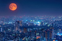 Night view of Tokyo night architecture cityscape.
