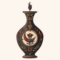 A traditional Arabic vase accessories porcelain accessory.