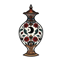 A traditional Arabic vase handicraft porcelain pottery.
