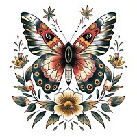 A butterfly invertebrate embroidery graphics.