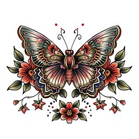 A butterfly embroidery graphics pattern.