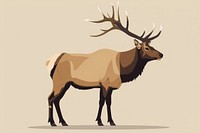 Elk wildlife antelope animal.