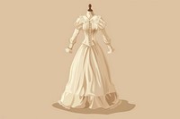 Victorian dress clothing apparel fashion.