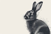 Easter bunny art illustrated drawing.