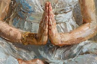 Yoga painting worship prayer.