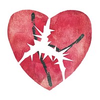 A broken heart diaper guitar symbol.
