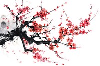 Japanese calligraphy sakura art chandelier blossom.