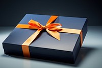 Blank gift box packaging mockup in orange.