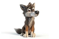 Funny wolf figurine animal canine.