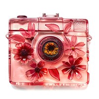 Flower resin Camera shaped camera electronics accessories.