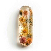 Flower resin Pills shaped pill medication blossom.