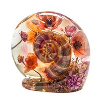 Flower resin Snail shaped invertebrate accessories accessory.