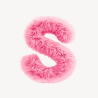 Fur letter S pink accessories accessory.