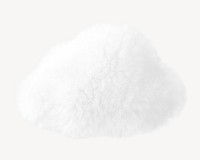 White cloud in fluffy 3D shape illustration