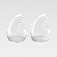 Quotation mark sign in 3D bubble illustration