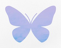Cute purple butterfly safari animal digital art  illustration