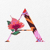 Letter A in Seguy Papillons art alphabet illustration