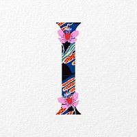 Letter I in Seguy Papillons art alphabet illustration