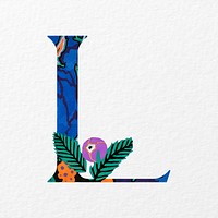 Letter L in Seguy Papillons art alphabet illustration