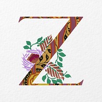Letter Z in Seguy Papillons art alphabet illustration