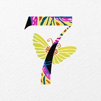 Number 7 in Seguy Papillons art illustration