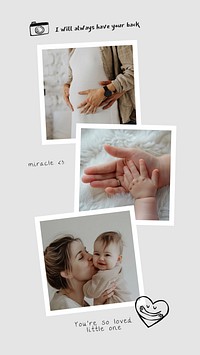 Minimal baby photo collage