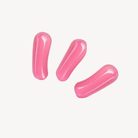 Pink blink 3D icon illustration