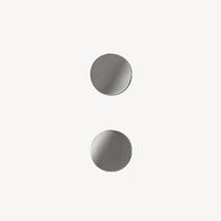 Simple colon symbol silver metallic font