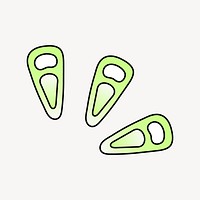 Blink icon, funky lime green shape illustration