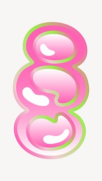 Organic shape icon, funky pink illustration