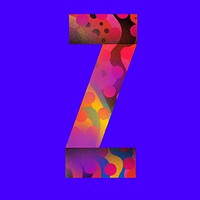 Letter Z funky abstract bold font illustration