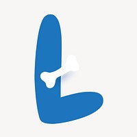 Letter L blue font illustration