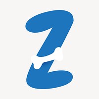 Letter Z blue font illustration