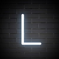 Letter L in white alphabet illustration