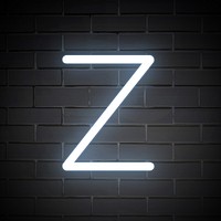 Letter Z in white alphabet illustration