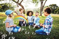 Happy kids in the park