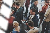 Diverse group of business people having a meetup