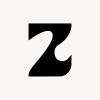 Letter Z in retro psychedelic alphabet illustration