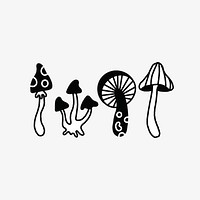 Mushroom retro psychedelic illustration