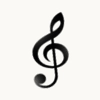 Music note halftone design