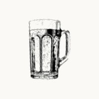 Beer mug halftone design